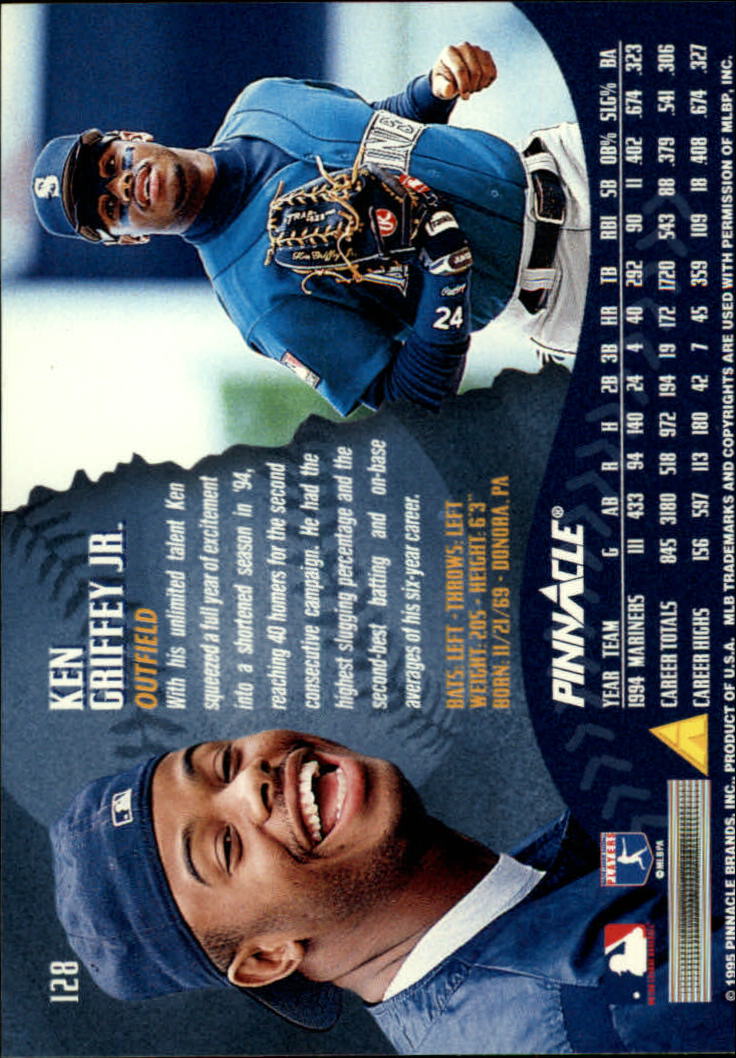 1995 Pinnacle Baseball "Main Set" Base Cards #1 to #225 - Picture 257 of 451