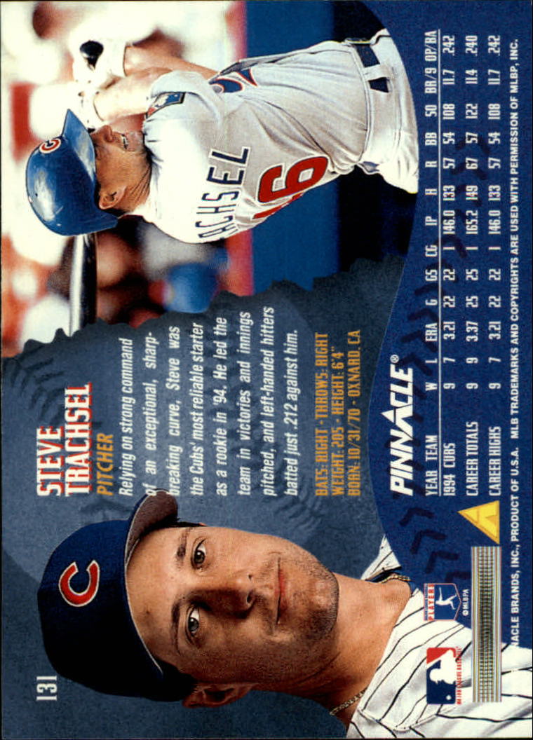 1995 Pinnacle Baseball "Main Set" Base Cards #1 to #225 - Picture 263 of 451