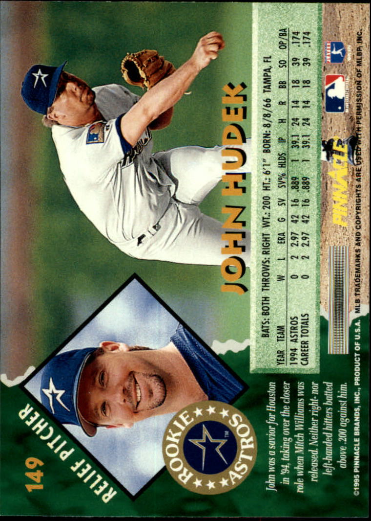 1995 Pinnacle Baseball "Main Set" Base Cards #1 to #225 - Picture 299 of 451