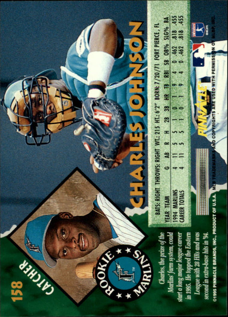 1995 Pinnacle Baseball "Main Set" Base Cards #1 to #225 - Picture 317 of 451