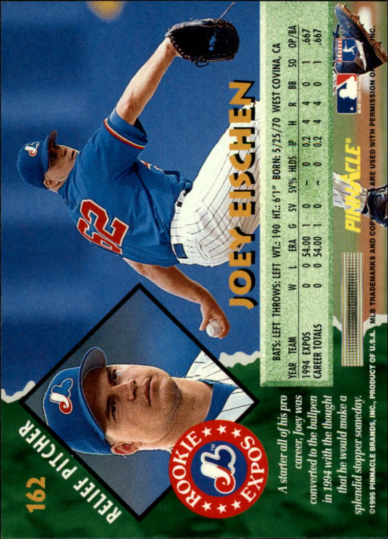 1995 Pinnacle Baseball "Main Set" Base Cards #1 to #225 - Picture 325 of 451