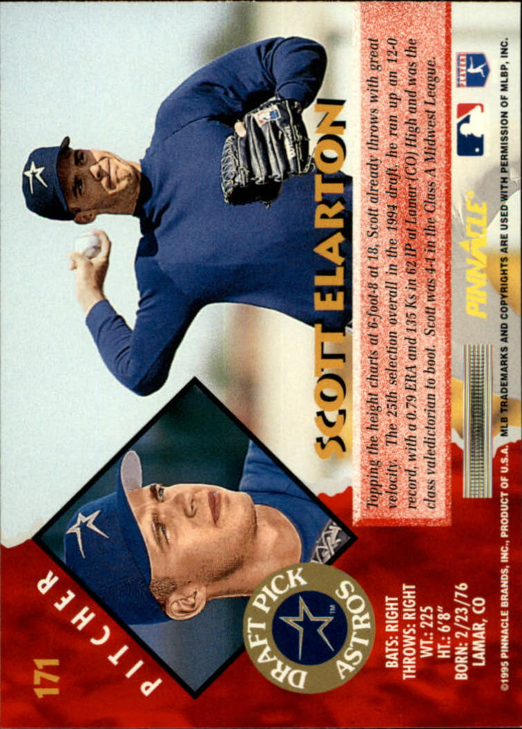 1995 Pinnacle Baseball "Main Set" Base Cards #1 to #225 - Picture 343 of 451