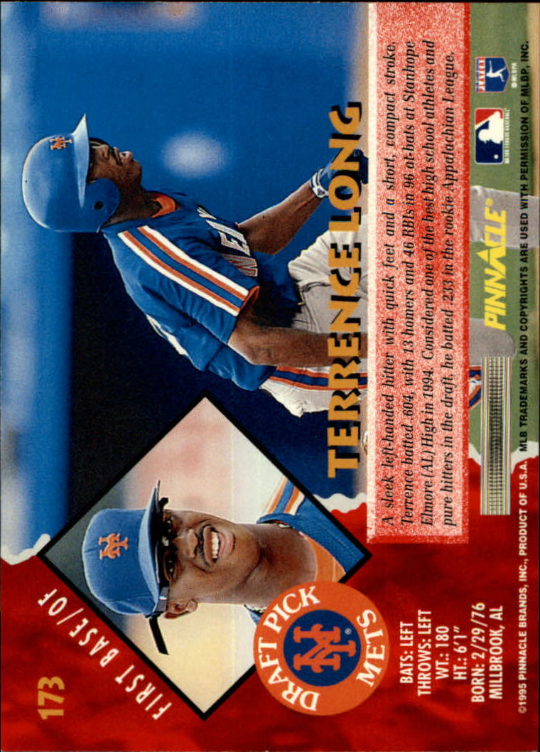 1995 Pinnacle #173 Terrence Long back image