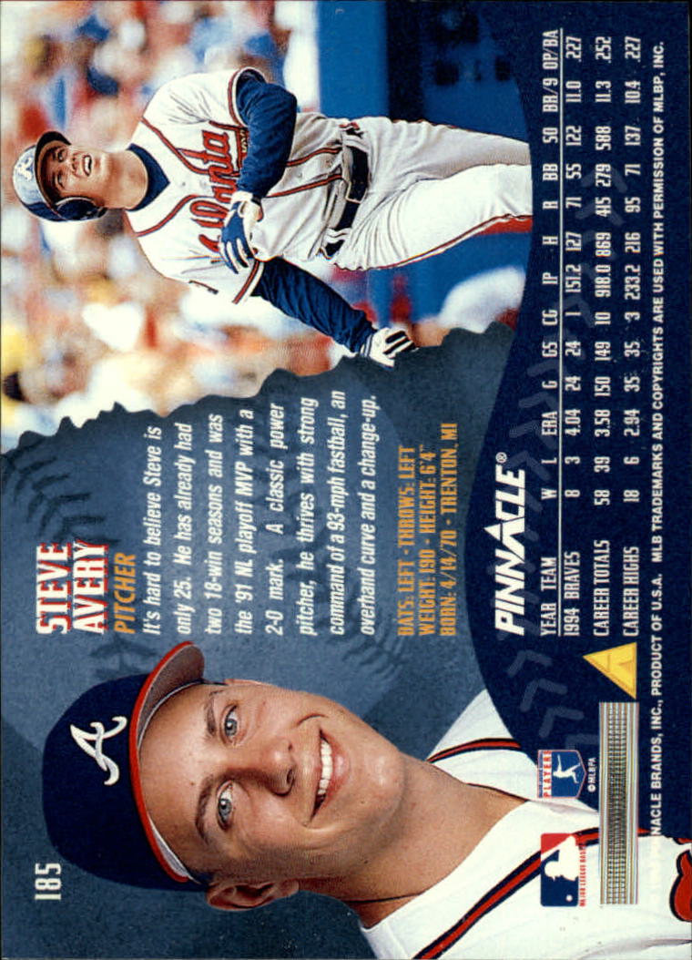 1995 Pinnacle Baseball "Main Set" Base Cards #1 to #225 - Picture 371 of 451