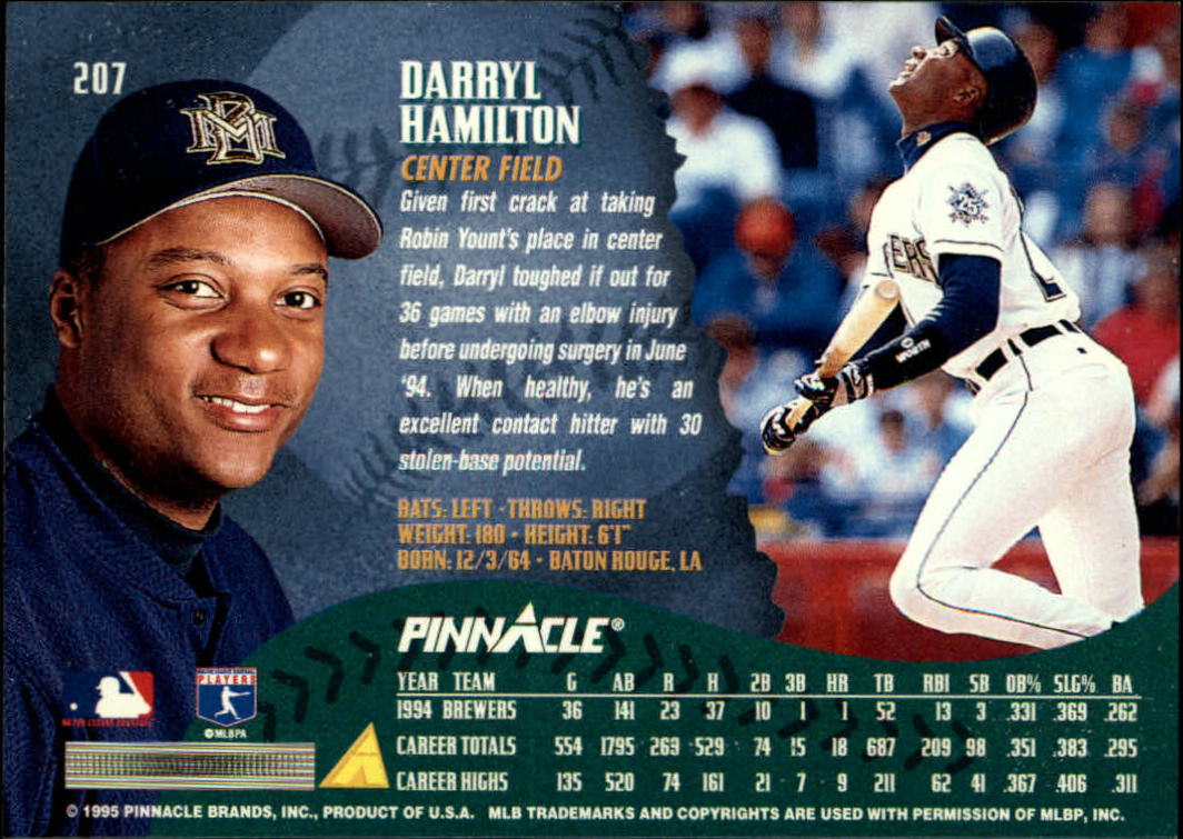 1995 Pinnacle Baseball "Main Set" Base Cards #1 to #225 - Picture 415 of 451