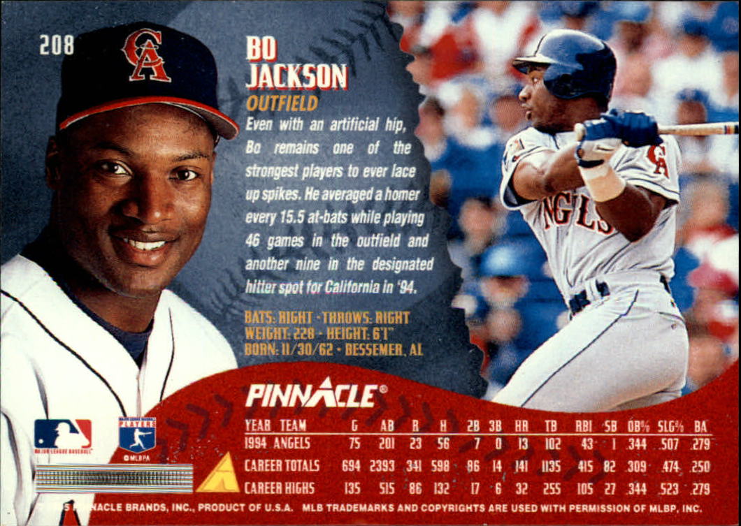1995 Pinnacle Baseball "Main Set" Base Cards #1 to #225 - Picture 417 of 451
