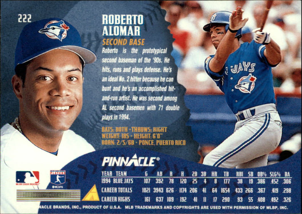 1995 Pinnacle Baseball "Main Set" Base Cards #1 to #225 - Picture 445 of 451