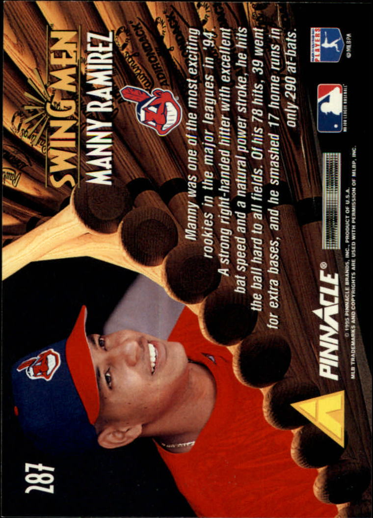 1995 Pinnacle #287 Manny Ramirez SM back image
