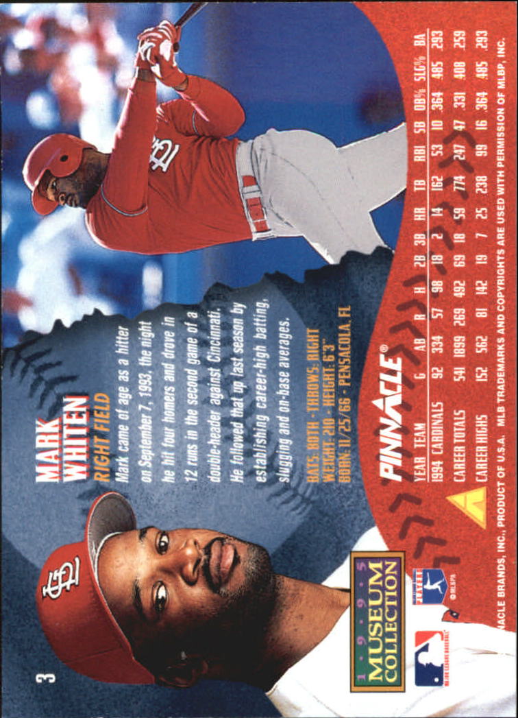 A1828- 1995 Pinnacle Museum Baseball Cards 1-250 -You Pick- 15+ FREE US SHIP - Picture 7 of 443