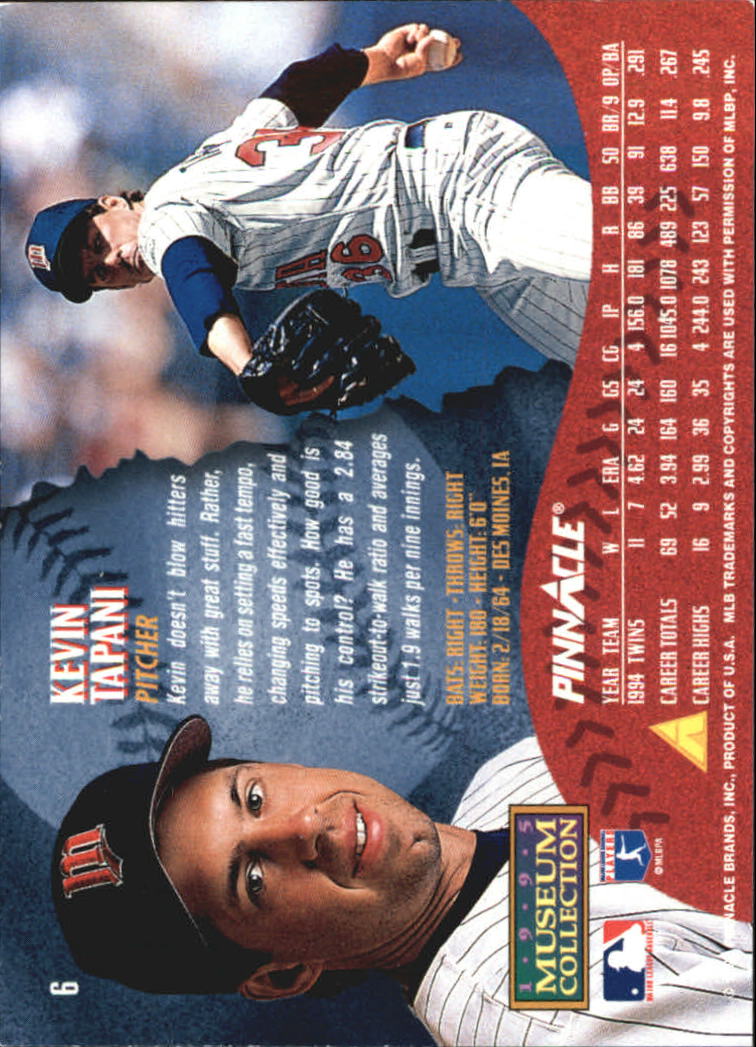 A1828- 1995 Pinnacle Museum Baseball Cards 1-250 -You Pick- 15+ FREE US SHIP - Picture 13 of 443