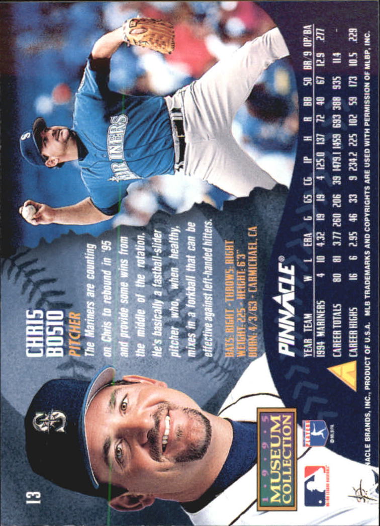 A1828- 1995 Pinnacle Museum Baseball Cards 1-250 -You Pick- 15+ FREE US SHIP - Picture 27 of 443