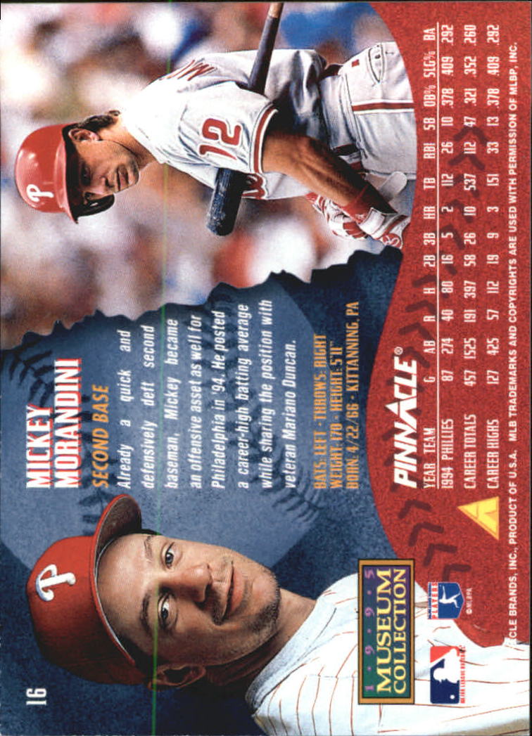 A1828- 1995 Pinnacle Museum Baseball Cards 1-250 -You Pick- 15+ FREE US SHIP - Picture 33 of 443