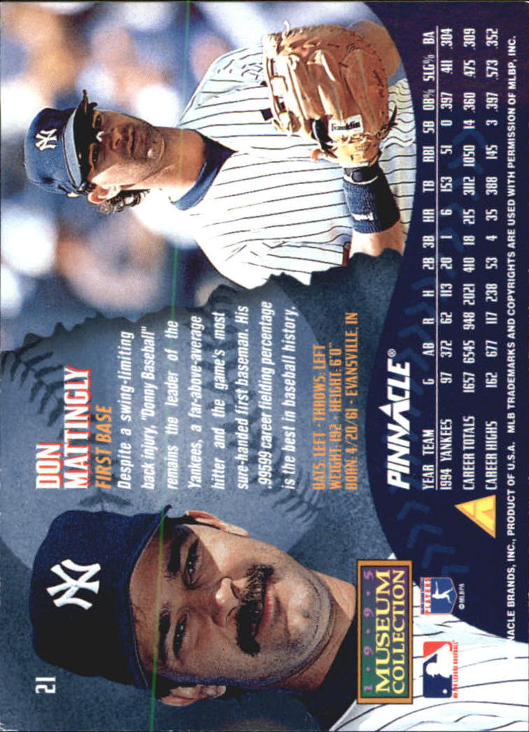 A1828- 1995 Pinnacle Museum Baseball Cards 1-250 -You Pick- 15+ FREE US SHIP - Picture 43 of 443