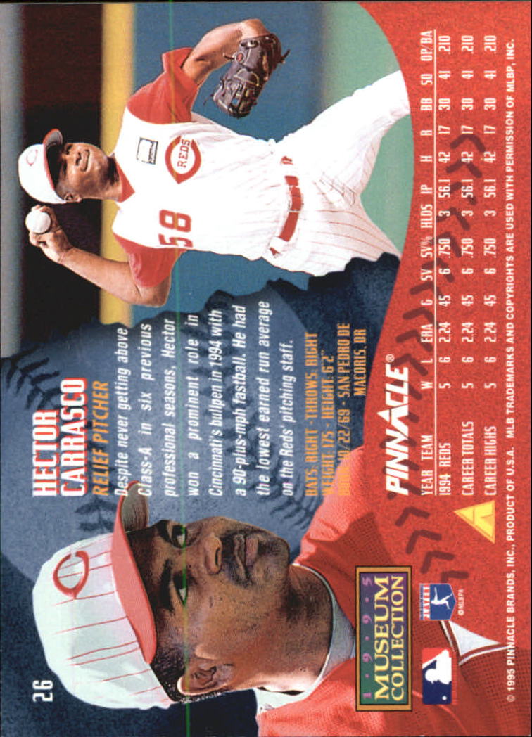 A1828- 1995 Pinnacle Museum Baseball Cards 1-250 -You Pick- 15+ FREE US SHIP - Picture 53 of 443