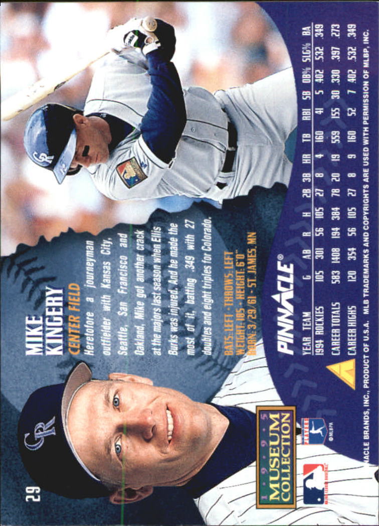 A1828- 1995 Pinnacle Museum Baseball Cards 1-250 -You Pick- 15+ FREE US SHIP - Picture 59 of 443