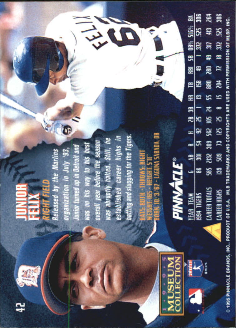 A1828- 1995 Pinnacle Museum Baseball Cards 1-250 -You Pick- 15+ FREE US SHIP - Picture 79 of 443