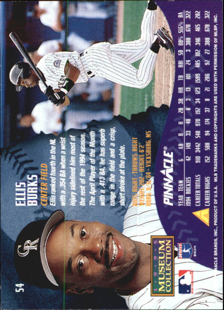 A1828- 1995 Pinnacle Museum Baseball Cards 1-250 -You Pick- 15+ FREE US SHIP - Picture 99 of 443