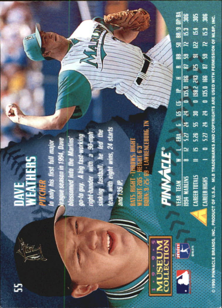 A1828- 1995 Pinnacle Museum Baseball Cards 1-250 -You Pick- 15+ FREE US SHIP - Picture 101 of 443