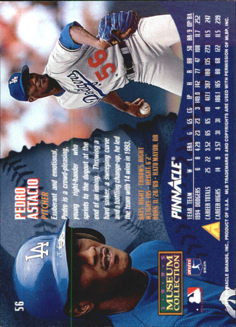 A1828- 1995 Pinnacle Museum Baseball Cards 1-250 -You Pick- 15+ FREE US SHIP - Picture 103 of 443
