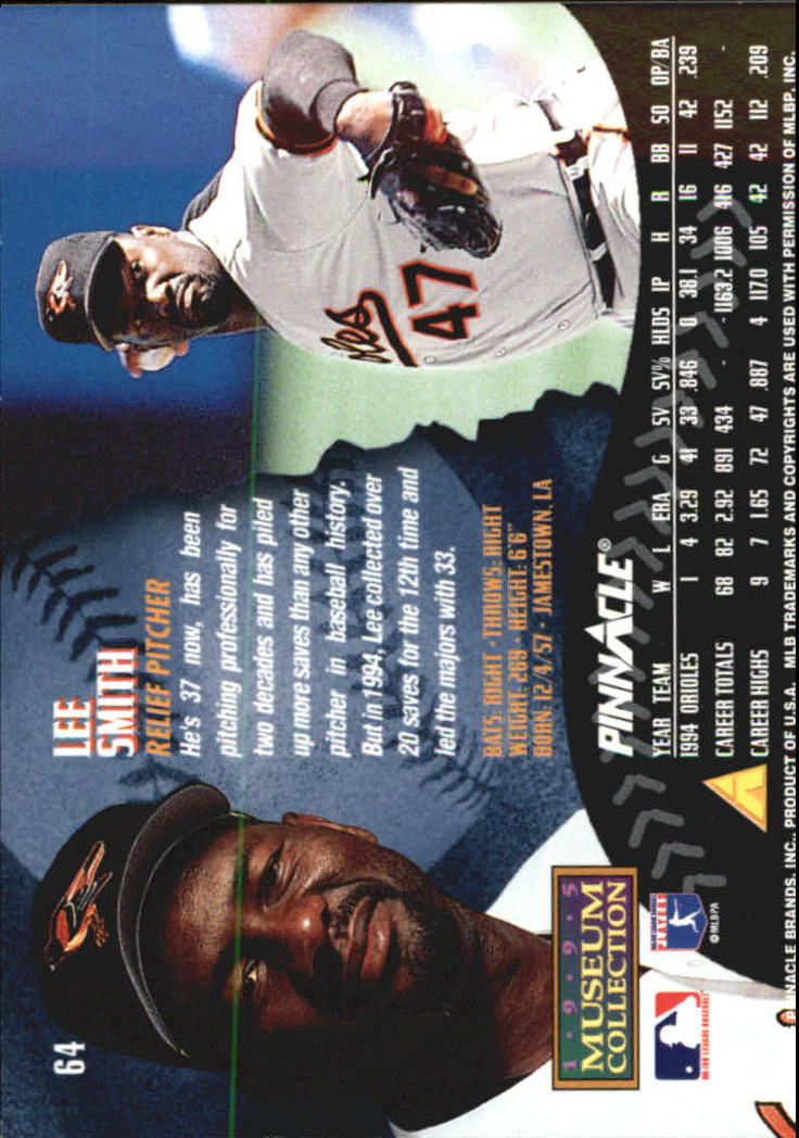 A1828- 1995 Pinnacle Museum Baseball Cards 1-250 -You Pick- 15+ FREE US SHIP - Picture 117 of 443
