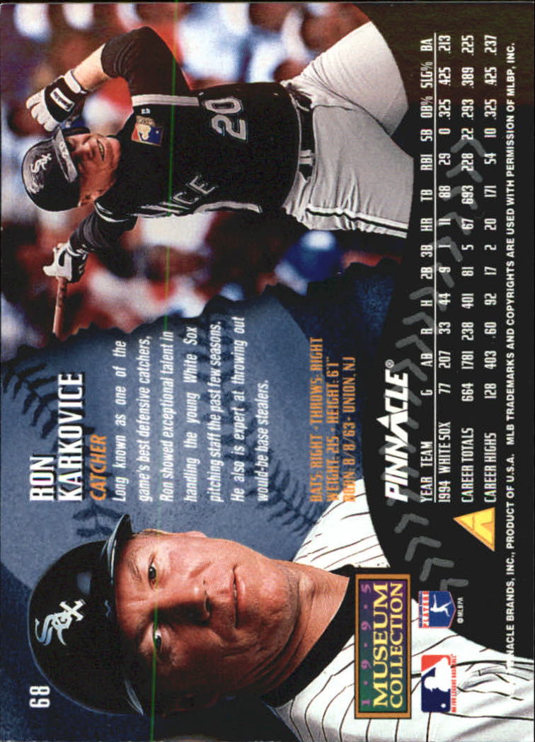 A1828- 1995 Pinnacle Museum Baseball Cards 1-250 -You Pick- 15+ FREE US SHIP - Picture 123 of 443