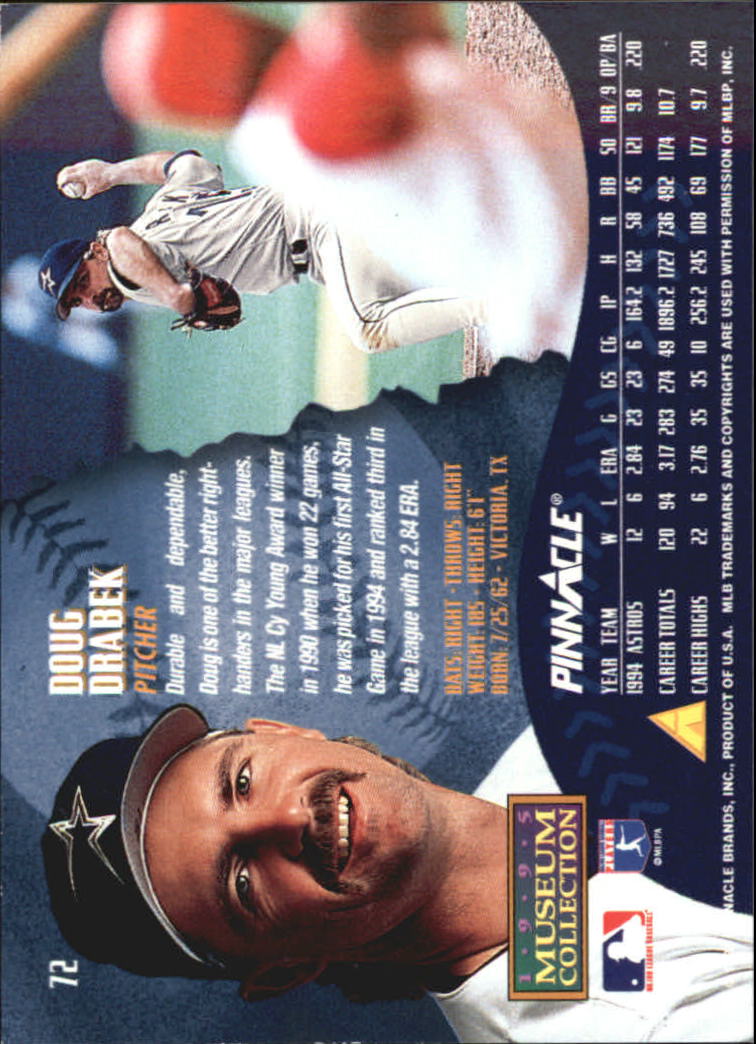A1828- 1995 Pinnacle Museum Baseball Cards 1-250 -You Pick- 15+ FREE US SHIP - Picture 131 of 443