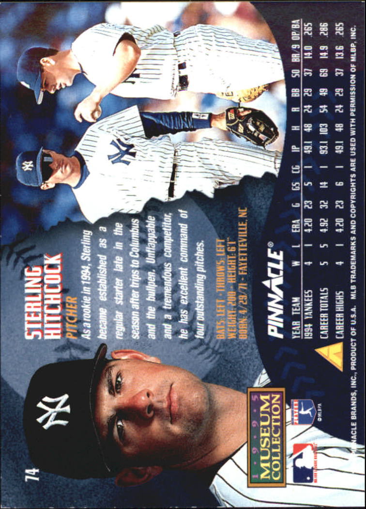 A1828- 1995 Pinnacle Museum Baseball Cards 1-250 -You Pick- 15+ FREE US SHIP - Picture 135 of 443