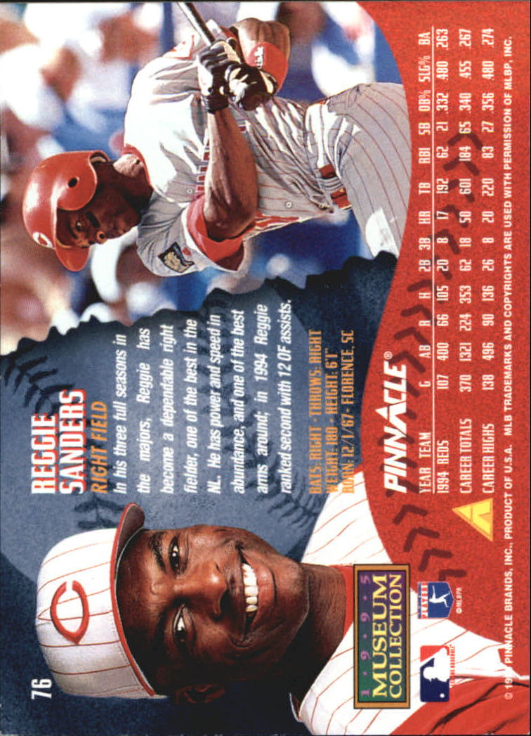 A1828- 1995 Pinnacle Museum Baseball Cards 1-250 -You Pick- 15+ FREE US SHIP - Picture 139 of 443