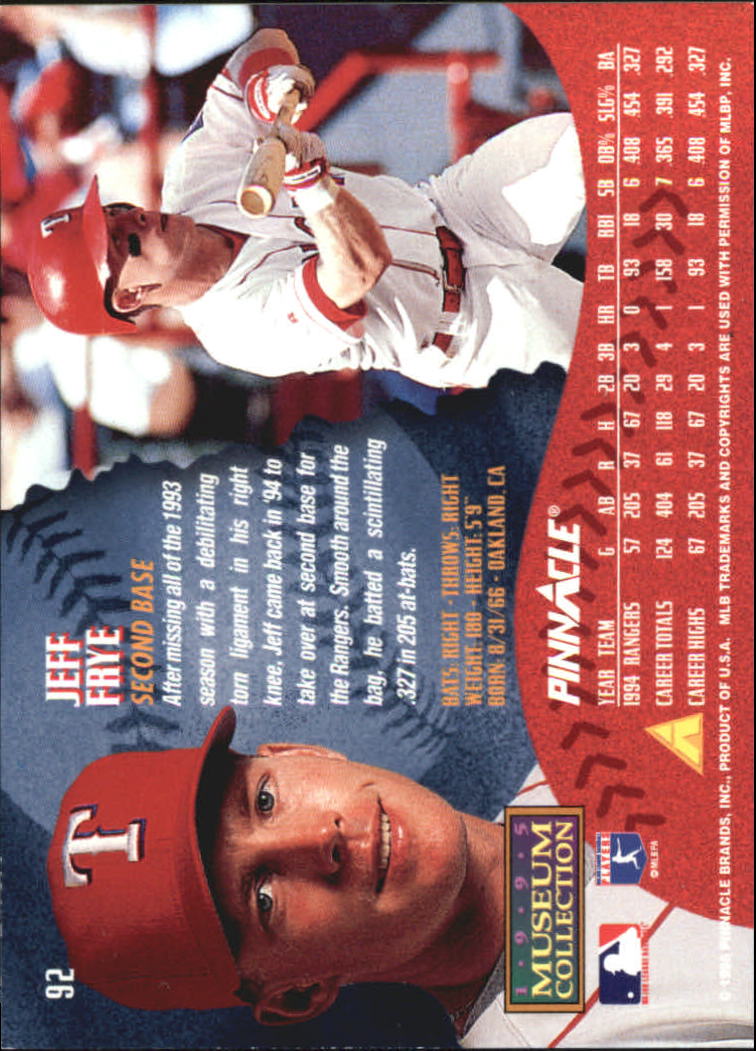 A1828- 1995 Pinnacle Museum Baseball Cards 1-250 -You Pick- 15+ FREE US SHIP - Picture 167 of 443