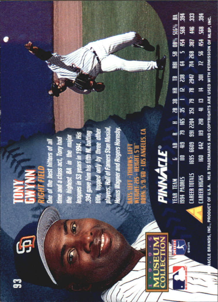 A1828- 1995 Pinnacle Museum Baseball Cards 1-250 -You Pick- 15+ FREE US SHIP - Picture 169 of 443