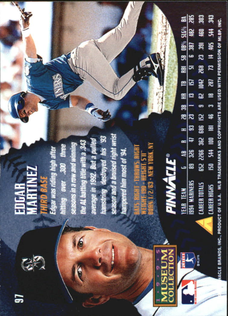 A1828- 1995 Pinnacle Museum Baseball Cards 1-250 -You Pick- 15+ FREE US SHIP - Picture 177 of 443