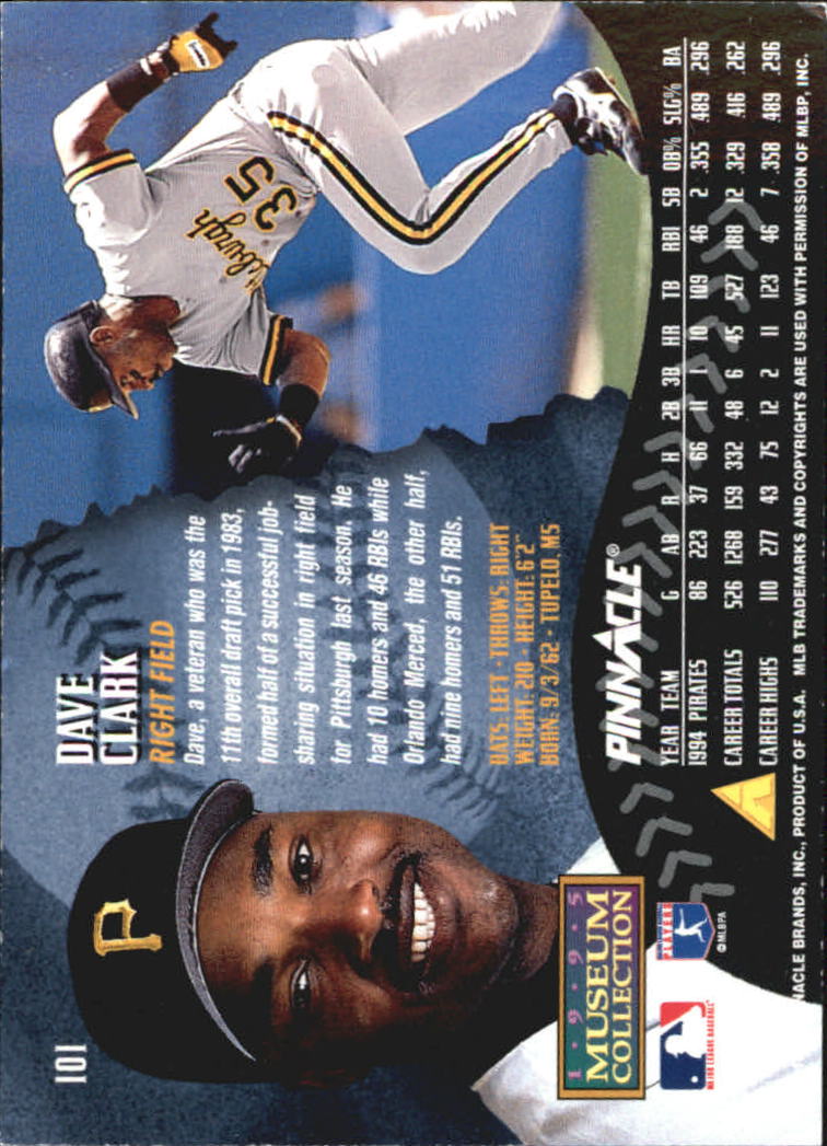 A1828- 1995 Pinnacle Museum Baseball Cards 1-250 -You Pick- 15+ FREE US SHIP - Picture 185 of 443