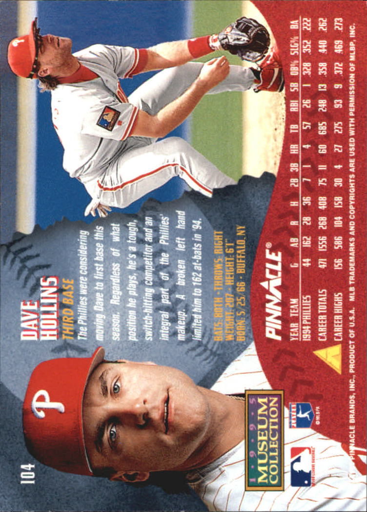 A1828- 1995 Pinnacle Museum Baseball Cards 1-250 -You Pick- 15+ FREE US SHIP - Picture 191 of 443