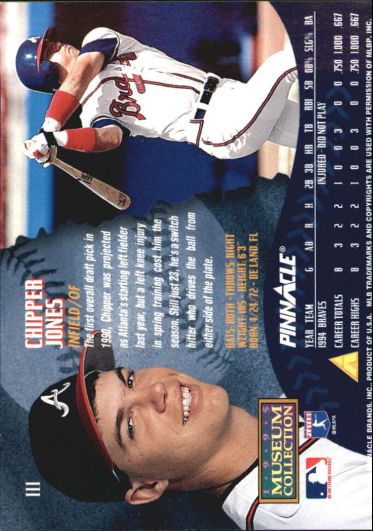 A1828- 1995 Pinnacle Museum Baseball Cards 1-250 -You Pick- 15+ FREE US SHIP - Picture 203 of 443