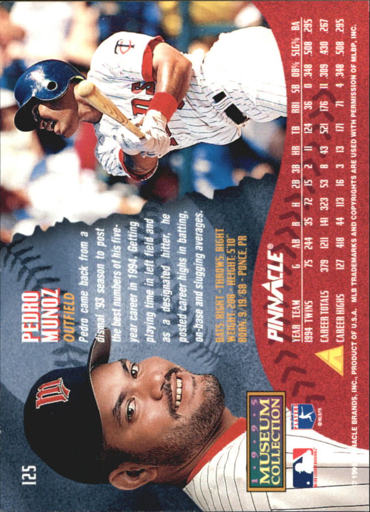 A1828- 1995 Pinnacle Museum Baseball Cards 1-250 -You Pick- 15+ FREE US SHIP - Picture 227 of 443