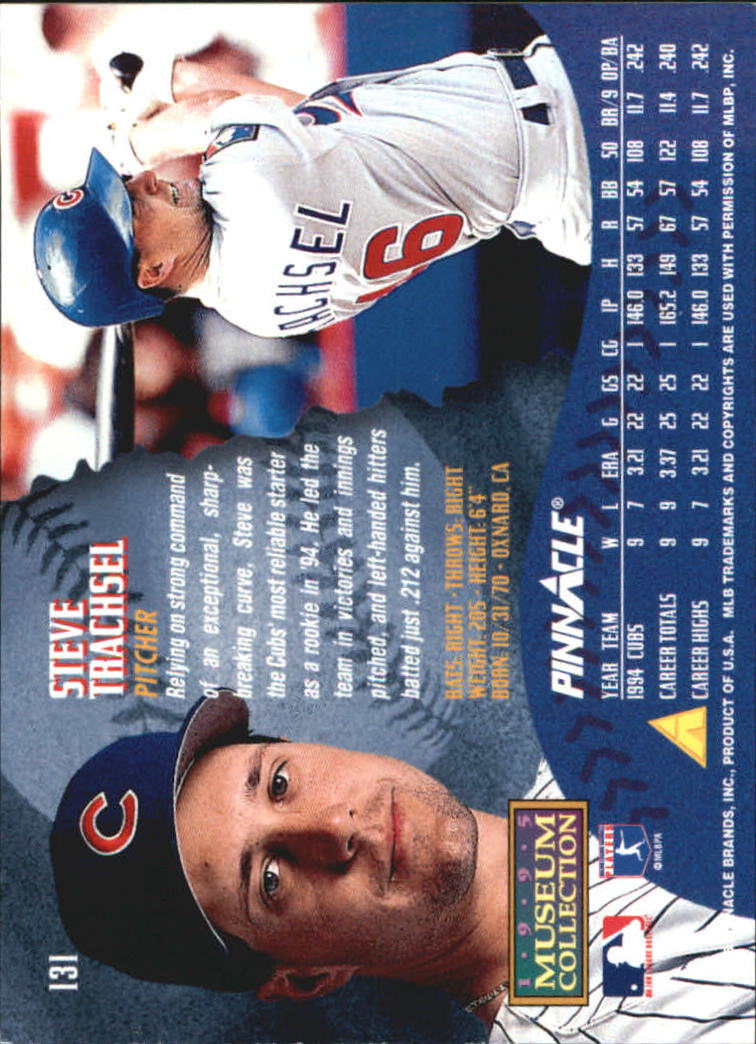 A1828- 1995 Pinnacle Museum Baseball Cards 1-250 -You Pick- 15+ FREE US SHIP - Picture 237 of 443