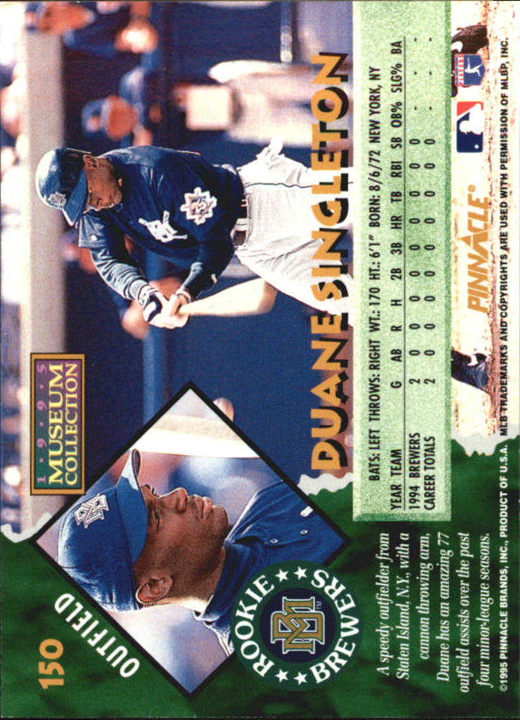 A1828- 1995 Pinnacle Museum Baseball Cards 1-250 -You Pick- 15+ FREE US SHIP - Picture 270 of 443