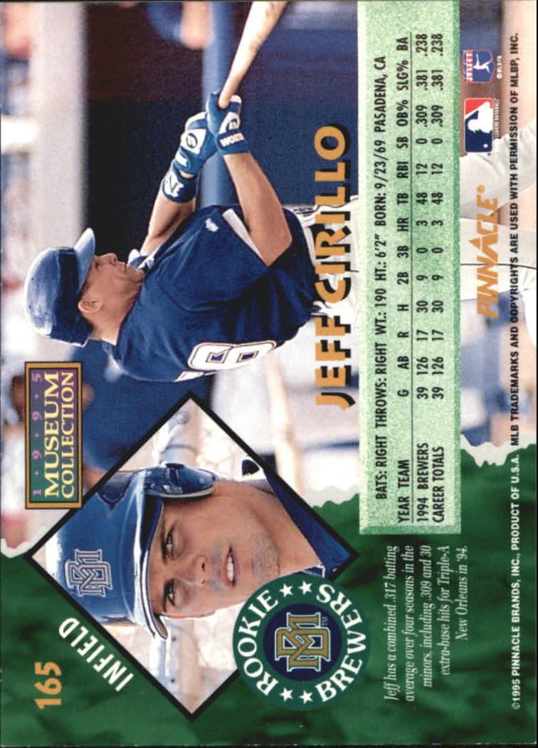 A1828- 1995 Pinnacle Museum Baseball Cards 1-250 -You Pick- 15+ FREE US SHIP - Picture 288 of 443