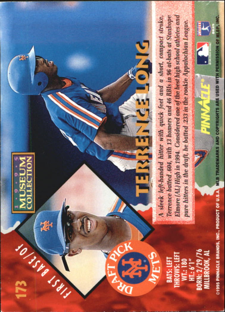 A1828- 1995 Pinnacle Museum Baseball Cards 1-250 -You Pick- 15+ FREE US SHIP - Picture 302 of 443