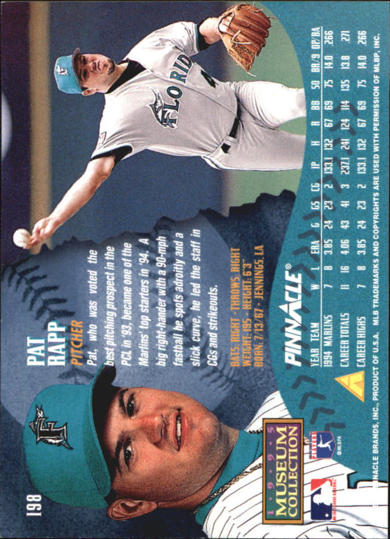 A1828- 1995 Pinnacle Museum Baseball Cards 1-250 -You Pick- 15+ FREE US SHIP - Picture 348 of 443