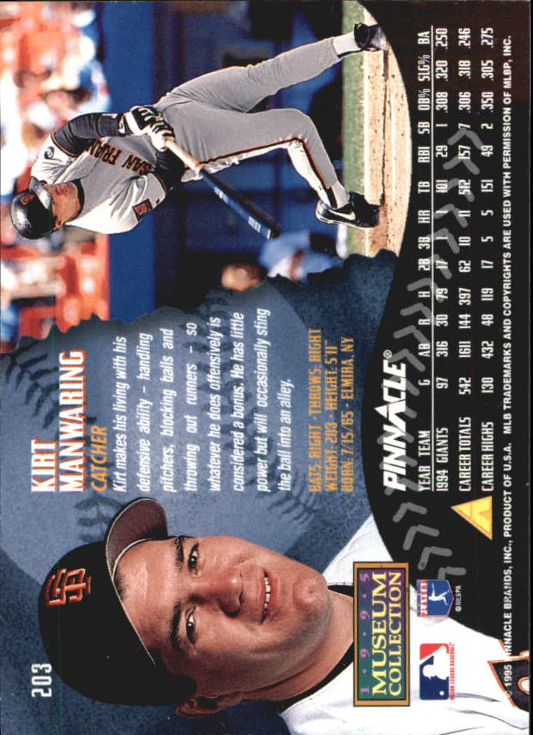 A1828- 1995 Pinnacle Museum Baseball Cards 1-250 -You Pick- 15+ FREE US SHIP - Picture 356 of 443