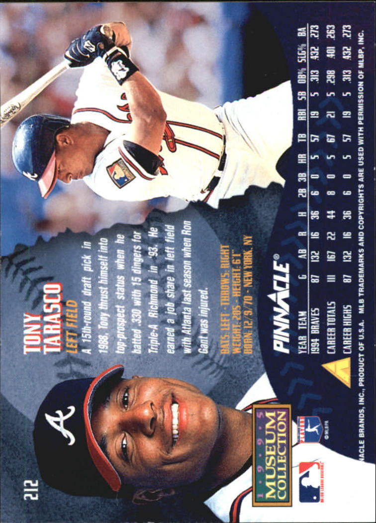 A1828- 1995 Pinnacle Museum Baseball Cards 1-250 -You Pick- 15+ FREE US SHIP - Picture 372 of 443