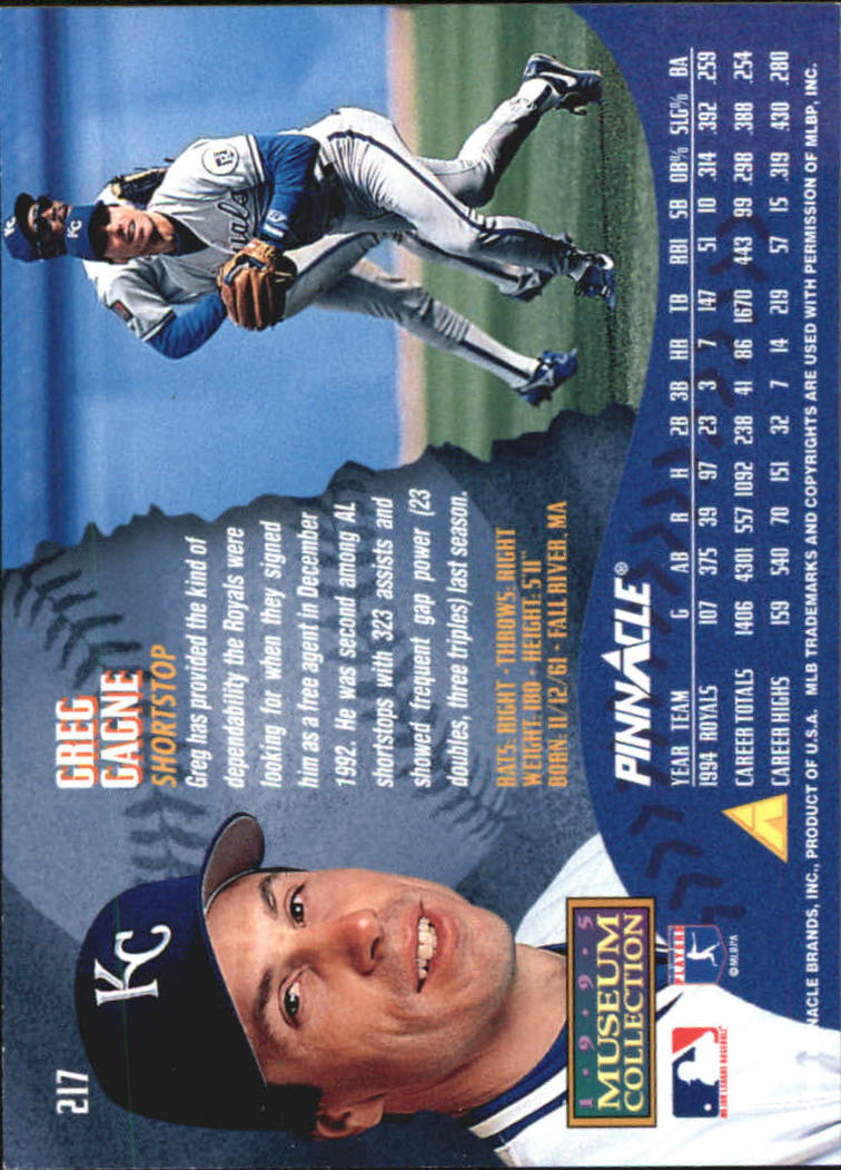A1828- 1995 Pinnacle Museum Baseball Cards 1-250 -You Pick- 15+ FREE US SHIP - Picture 382 of 443