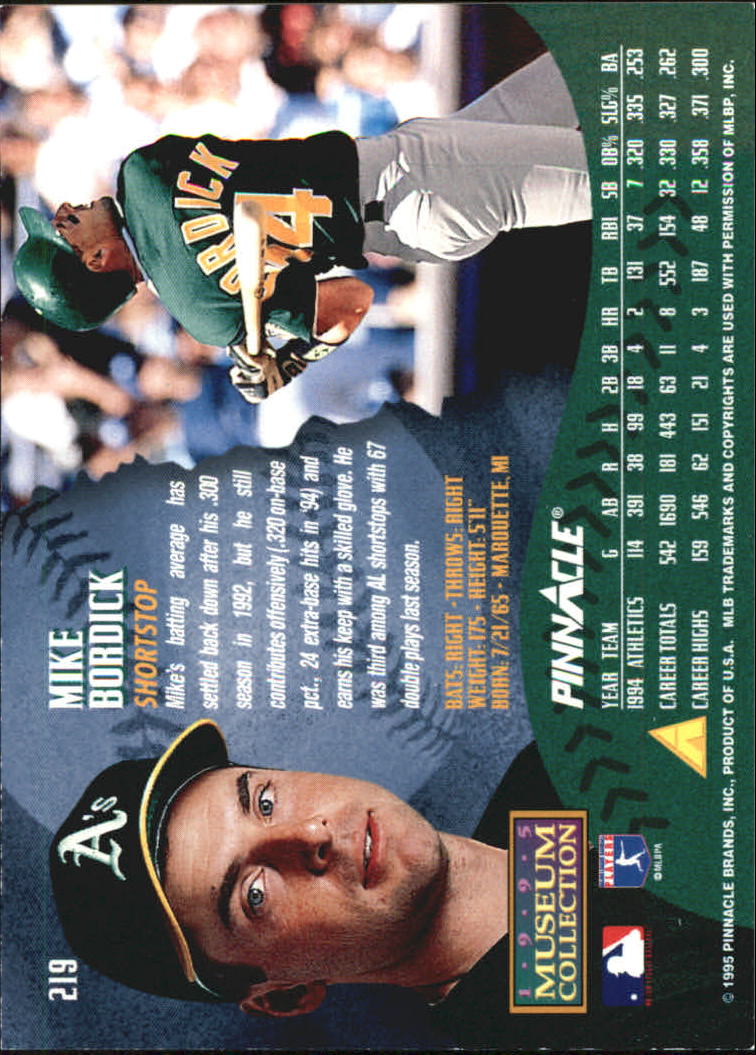 A1828- 1995 Pinnacle Museum Baseball Cards 1-250 -You Pick- 15+ FREE US SHIP - Picture 386 of 443
