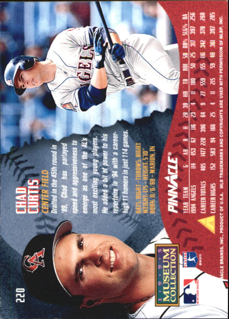A1828- 1995 Pinnacle Museum Baseball Cards 1-250 -You Pick- 15+ FREE US SHIP - Picture 388 of 443