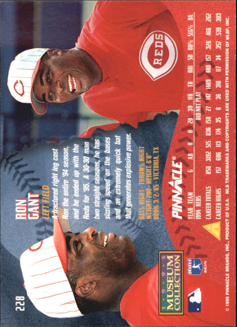 A1828- 1995 Pinnacle Museum Baseball Cards 1-250 -You Pick- 15+ FREE US SHIP - Picture 402 of 443