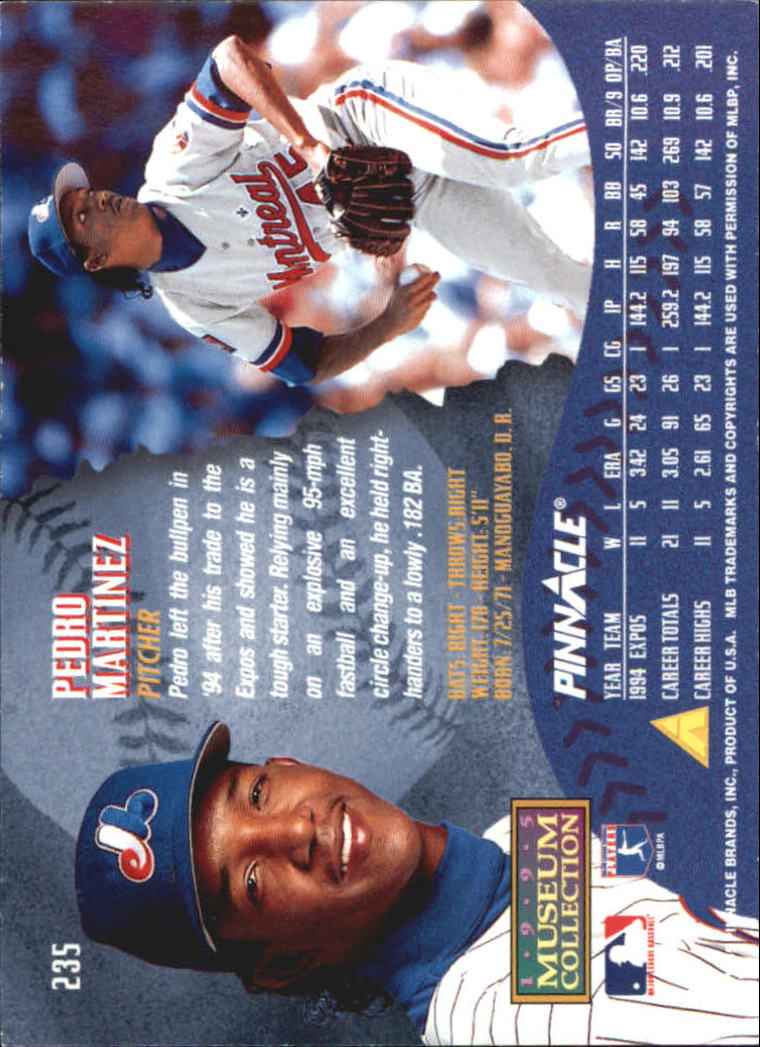 A1828- 1995 Pinnacle Museum Baseball Cards 1-250 -You Pick- 15+ FREE US SHIP - Picture 414 of 443