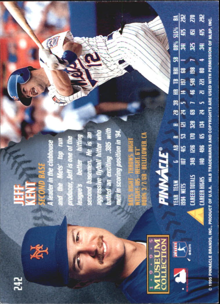 A1828- 1995 Pinnacle Museum Baseball Cards 1-250 -You Pick- 15+ FREE US SHIP - Picture 428 of 443