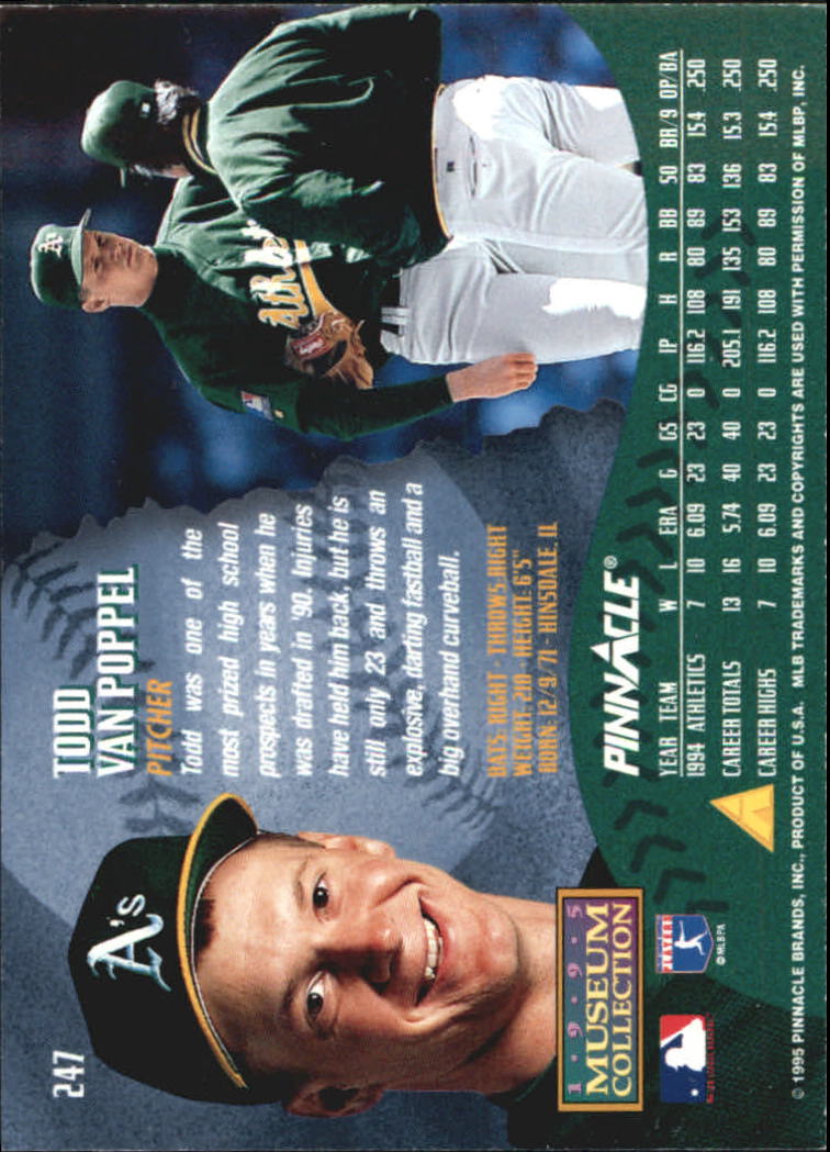 A1828- 1995 Pinnacle Museum Baseball Cards 1-250 -You Pick- 15+ FREE US SHIP - Picture 437 of 443