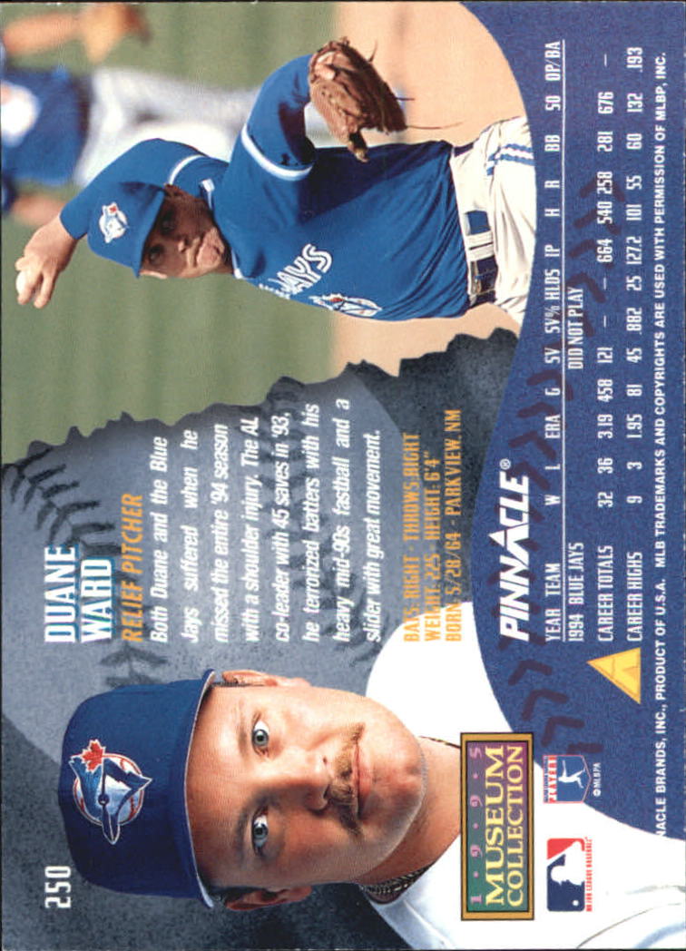 A1828- 1995 Pinnacle Museum Baseball Cards 1-250 -You Pick- 15+ FREE US SHIP - Picture 443 of 443